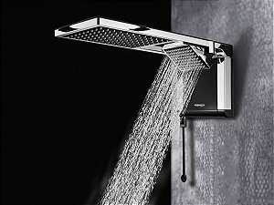 Chuveiro Ducha Acqua Duo Ultra Preto e Cromado 220V 7800W Lorenzetti