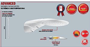Ducha Advanced Eletrônica Branca 110V 5500W Lorenzetti