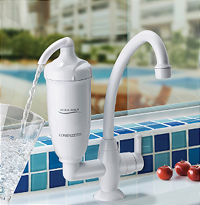 Torneira para Cozinha de Mesa com Purificador de Água Acqua Bella Branca Lorenzetti