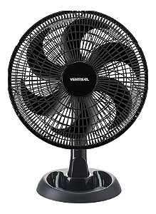 Ventilador de Mesa Turbo Oscilante 30cm 6 Pás 110V Preto Ventisol