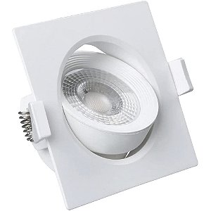 Spot Led Direcional Quadrado 3W Branco Frio 6500k Bivolt
