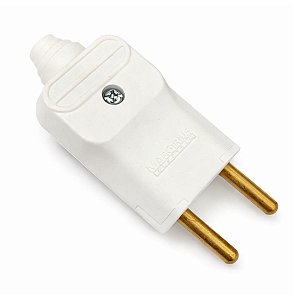 Plugue Desmontável 2P 180º de 20A com Prensa Cabos p/ Tomada