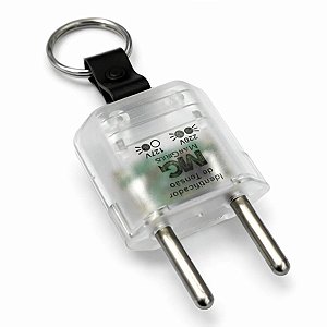 Chaveiro Plugue Identificador Tensão 110V-220V Testa Tomada