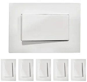 Interruptor Paralelo 10A/250V para Embutir em Móvel Linha Clean 65x45mm Branco