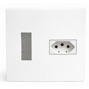 Caixa de Sobrepor p/ Disjuntor 4x4 + Tomada 2P+T 20A/250V