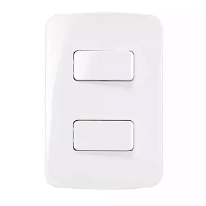 Placa 4x2 com 2 Interruptores Simples 10A/250V Linha B3