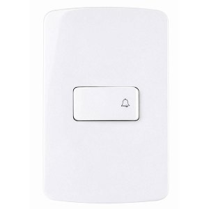 Placa 4x2 Interruptor Pulsador Campainha 10A 250V Branco B3