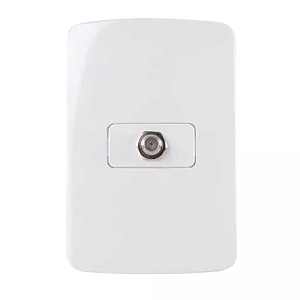 Placa 4x2 com Tomada para Antena de TV Coaxial 75 Ohms Linha B3