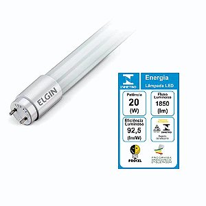 Lâmpada Tubular Led T8 Branco Frio 6500K 20W Bivolt