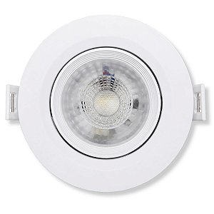 Spot Dicróico Direcional Redondo 5W Branco Frio 6000k Bivolt