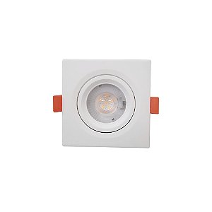 Spot Dicróico Direcional Quadrado 5W Branco Frio 6000k Bivolt