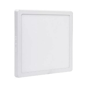Painel Led Sobrepor Quadrado Branco Frio 6000K 18W Bivolt