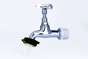 Torneira Curta para Áreas Externas Jardim e Quintal 1/2" x 3/4" Cromada