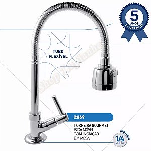 Torneira para Cozinha de Mesa com Tubo Flexível Gourmet C31 Olimar
