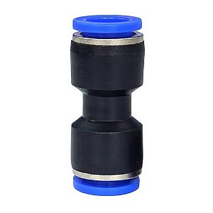 Conexão Pneumática Plástica Instantânea União Reta 12mm