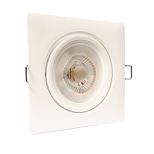 Spot Led Direcional Quadrado 12W Branco Quente 3000k Bivolt