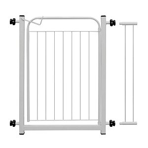 Portão Pet Aramado 69cm de Altura com Prolongador 10cm Branco