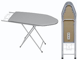 Tábua de Passar Roupa Carla Tampo Madeira 100cm Branca