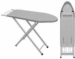 Tábua de Passar Roupa Suprema Tampo Aço Carbono 120cm Branca