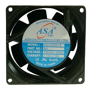 Cooler Mini Ventilador 8038B 4 Fios Bivolt