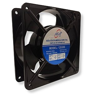 Cooler MiniVentilador 12038S 4 Fios Bivolt A123 AsaFan 120mm