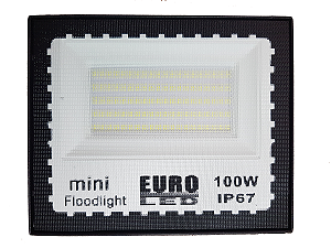 Mini Refletor Floodlight MicroLed SMD Branco Frio 6000K 100W Bivolt