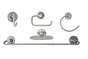 Kit Banheiro Pavia com 5 Peças Cromado Sigma