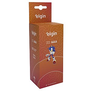 Pilha de Zinco Energy AAA Caixa com 40 Elgin