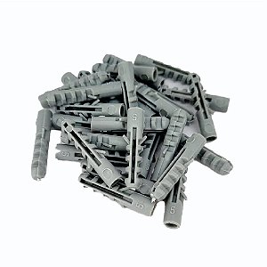 Bucha de Nylon para Fixação 5mm Cinza - Pacote com 100 Unidades