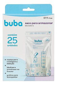 Saco para Armazenar Leite Materno 200ml Buba