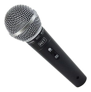 Microfone Dinâmico de Metal Profissional MXT M-58 com Cabo de 3m