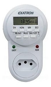 Temporizador Timer Digital Contagem de Segundos com Plugue e Tomada Elétrica Bivolt