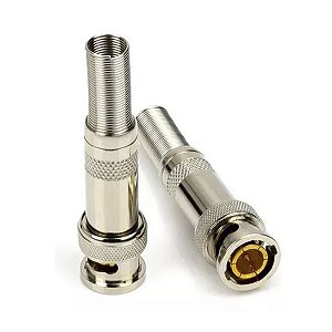 Conector BNC Mola para Parafuso e Solda RG6