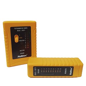 Testador de Cabos RJ11/RJ45 NS-468 Verifica Conexão Multitoc