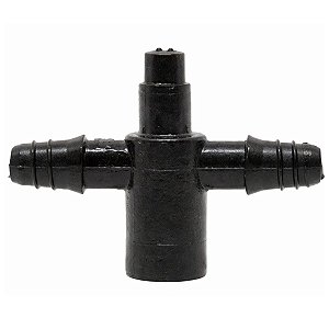 Conector com 2 Saídas para Microcubo 3x5mm Rosca para Irrigação