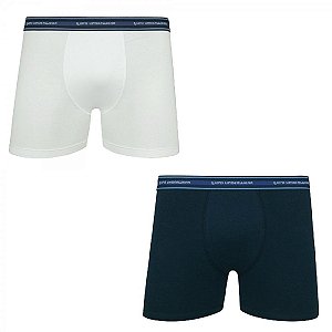 Kit com 2 Cuecas Boxer Infantil Algodão com Elastano Pai e Filho Lupo