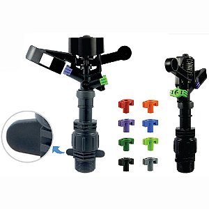 Aspersor de Impacto para Irrigação QTI22 Rosca Macho 1/2”