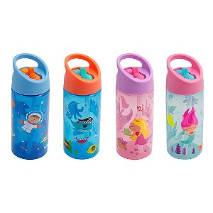 Garrafa Intantil Aventuras Diversos Temas 380ml Buba
