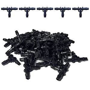 Conector Te 4x7mm para Mangueira Irrigação Microtubo PELBD