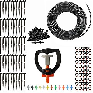 Kit Irrigação Micro Aspersão Completo Escolha Vazão - 50Und
