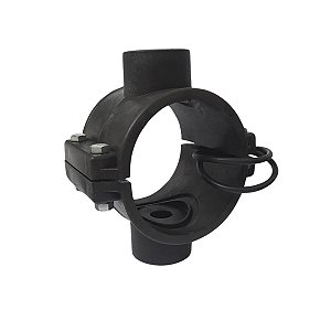 Colar de Tomada para Aspersor 100mm X 3/4" com Derivação Dupla Roscada C/ 4 Parafusos