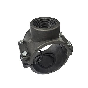Colar de Tomada para Aspersor 100mm X 2" com Derivação Simples Roscada C/ 4 Parafusos