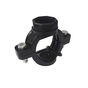 Colar de Tomada para Aspersor 50mm X 1" com Derivação Simples Roscada C/ 2 Parafusos