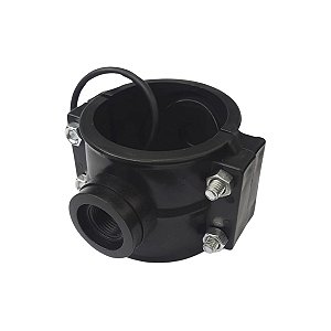 Colar de Tomada para Aspersor 75mm X 1/2" com Derivação Simples Roscada C/ 4 Parafusos