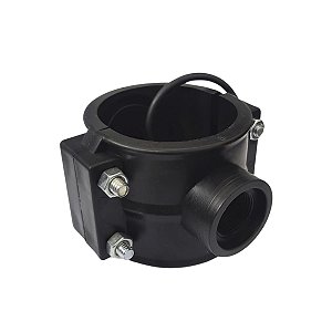 Colar de Tomada para Aspersor 75mm X 3/4" com Derivação Simples Roscada C/ 4 Parafusos