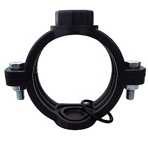 Colar de Tomada 75mm X 1/4" Roscada 2 Parafusos p/ Manômetro