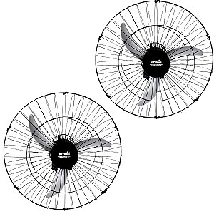 Ventilador de Parede Sprint 155W 60cm Preto Bivolt - 2 Und