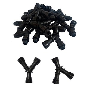 União em Y 16mm com Anel 6 Pontas para Irrigação