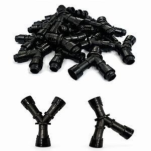 União Y 16mm com Anel 6 Pontas para Mangueira Gotejadora