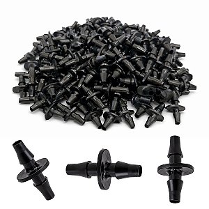 Conector 4,0mm Flecha x Flecha para Microtubos de Irrigação